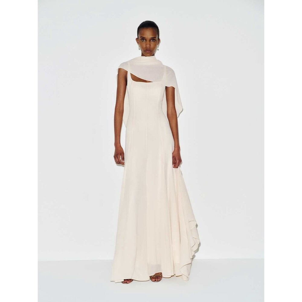 New Reformation Sirinda fior di latte Dress Elegant Ivory bridal dress, max gown - Picture 4 of 16